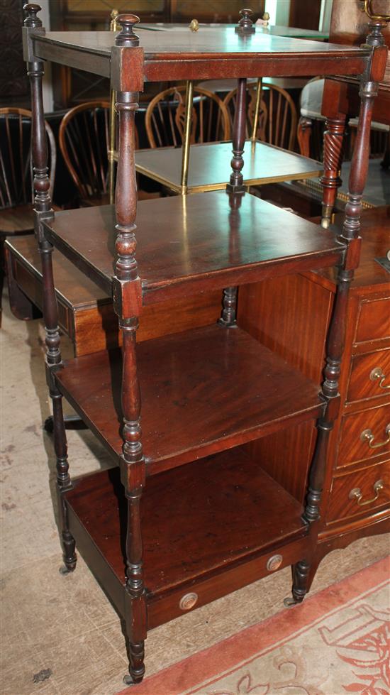 4 tier mahogany what-not